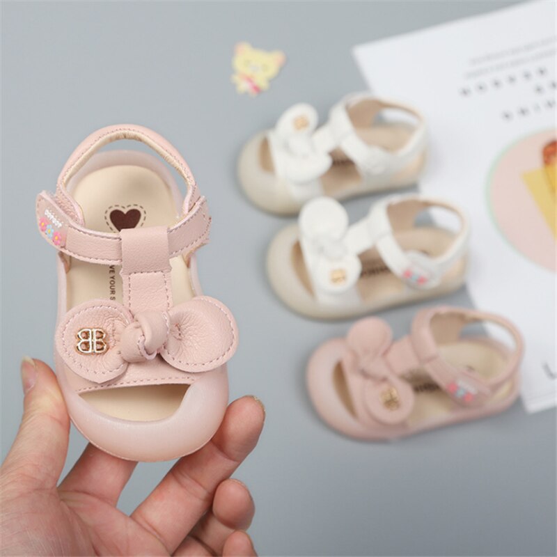 DIMI Neue Sommer Baby Mädchen Schuhe Nette Bogen Mädchen Kleinkind Prinzessin Sandalen abgeschlossen Zehe Weiche Pu Leder Kleinkind Schuhe für Mädchen