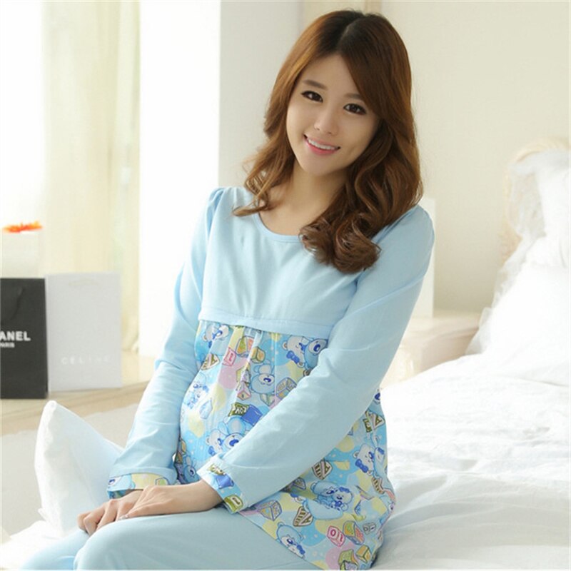 Zwangerschap Kleding Moederschap Dragen Winter Camisa De Dormir Moeder Herfst Breasfeeding Verpleging Pyjama Vrouwen Kleding