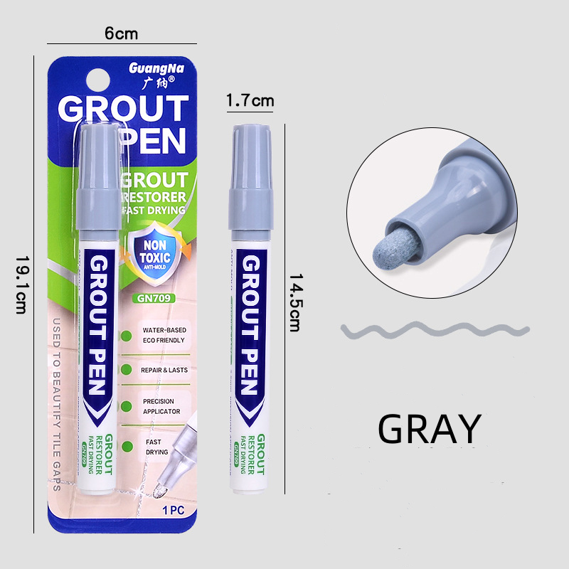 8 farver hvid fugepen vandtæt vægfuge restaureringspen til badeværelse, væg og gulv, dekontaminering, søm reparationspenne: Rød