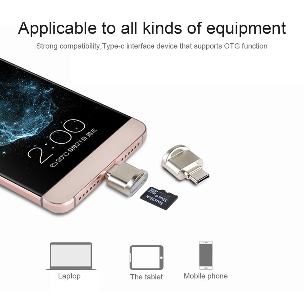 Mini usb portátil tipo c para sd tf cartão de memória ler adaptador conversor usb 3.1 otg adaptador usb c interface leitor de cartão chave