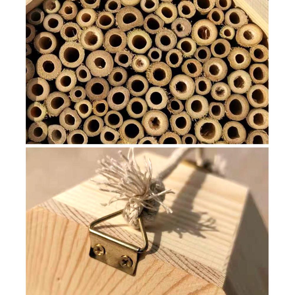 Beehouse Honey Tools Insect Bee House Wooden Insect Bee House Wood Bug Room Hotel Shelter Garden Decoration Nests Box Bee House