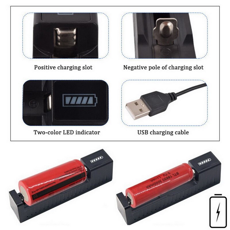2 Ports Battery Charging Adapter USB Plug Battery Power Charger for AA/AAA Rechargeable Batteries Universal Input Output Device