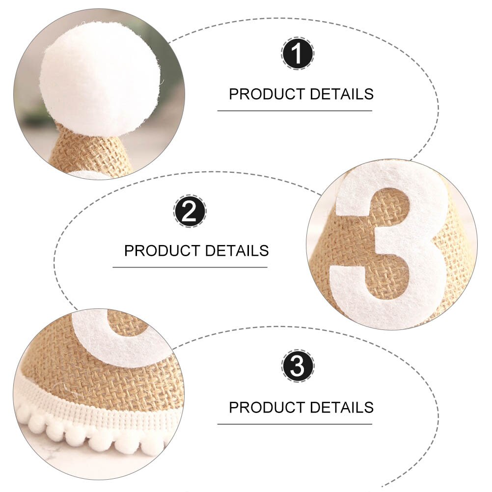 Gorros decorativos de cumpleaños para niños, 6 piezas, sombrero para de cumpleaños
