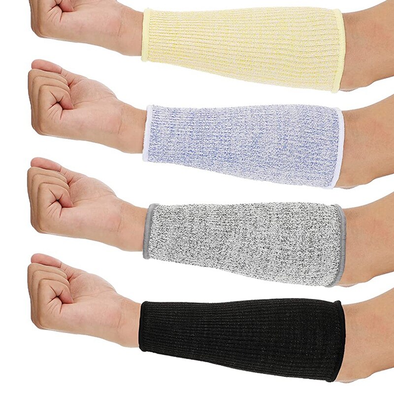 4 Pair Cut and Burn Resistant Sleeves Arm Protection Sleeves Forearm Protectors for Thin Skin and Bruising