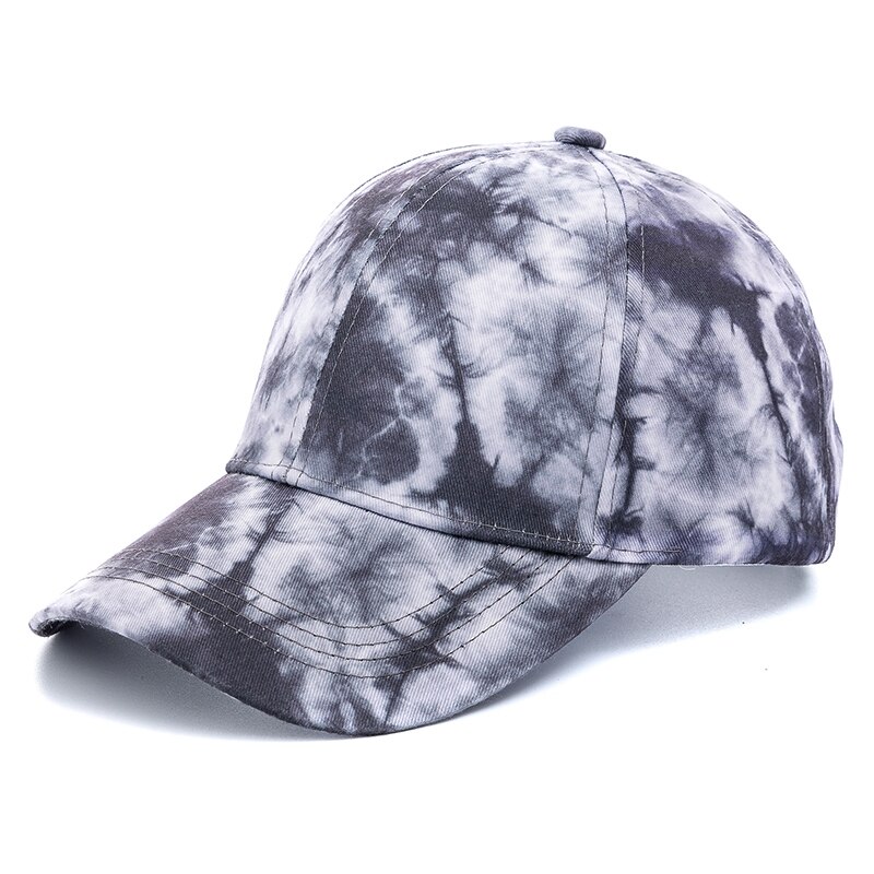 Udendørs afslappet tie dye kasketter til kvinder regnbuefarvet baseballkasket til kvinder streetwear sommerhat: Guld