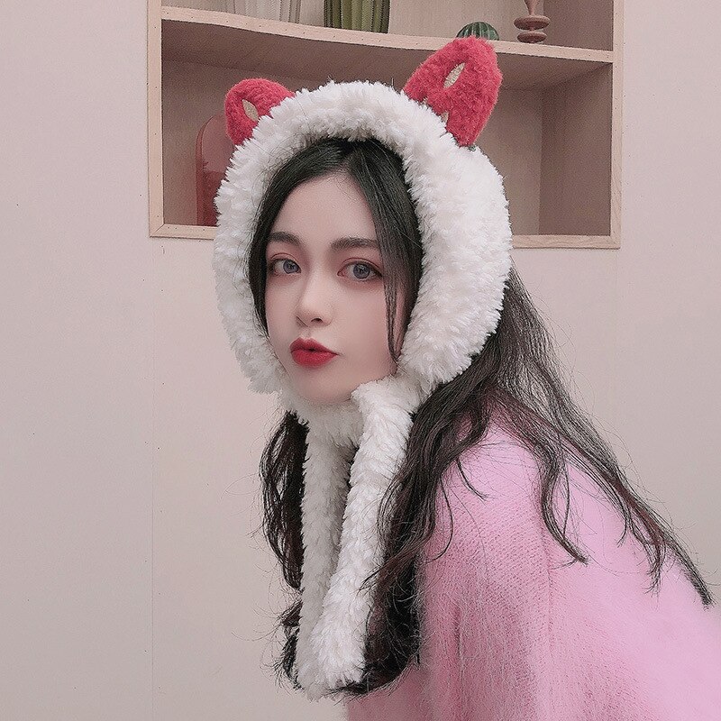 Strawberry Ear Earmuffs Warm Female Autumn Winter Warm Plush Sweet Lovely Head Wear Headwear Protection Ear Hair Belt Earmuffs