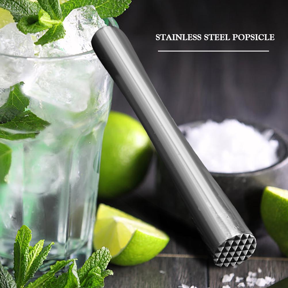 Stainless Steel Wine Mixing Stick Cocktail Shaker Ice Crusher Barware Tool With Crushing Hammer DIY Drink Fruit Muddler Crushed