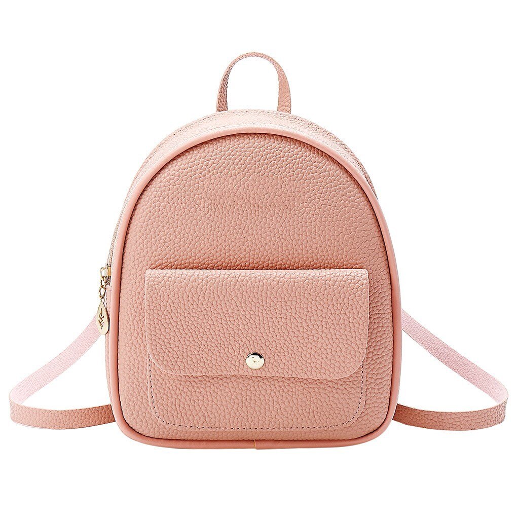 Mode Vrouwen Rugzak Mini Zachte Pu Kleine Rugzak Brief Portemonnee Mobiele Telefoon Bag Vrouwelijke Dames Bagpack P3: Roze