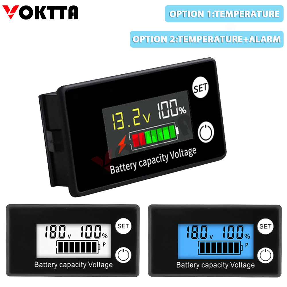 DC8-100V Batteriekapazitätsanzeige LCD Digitaler Stromzähler Blei-Säure-Lithium LiFe PO4 Spannungsprüfer für Auto Motorrad