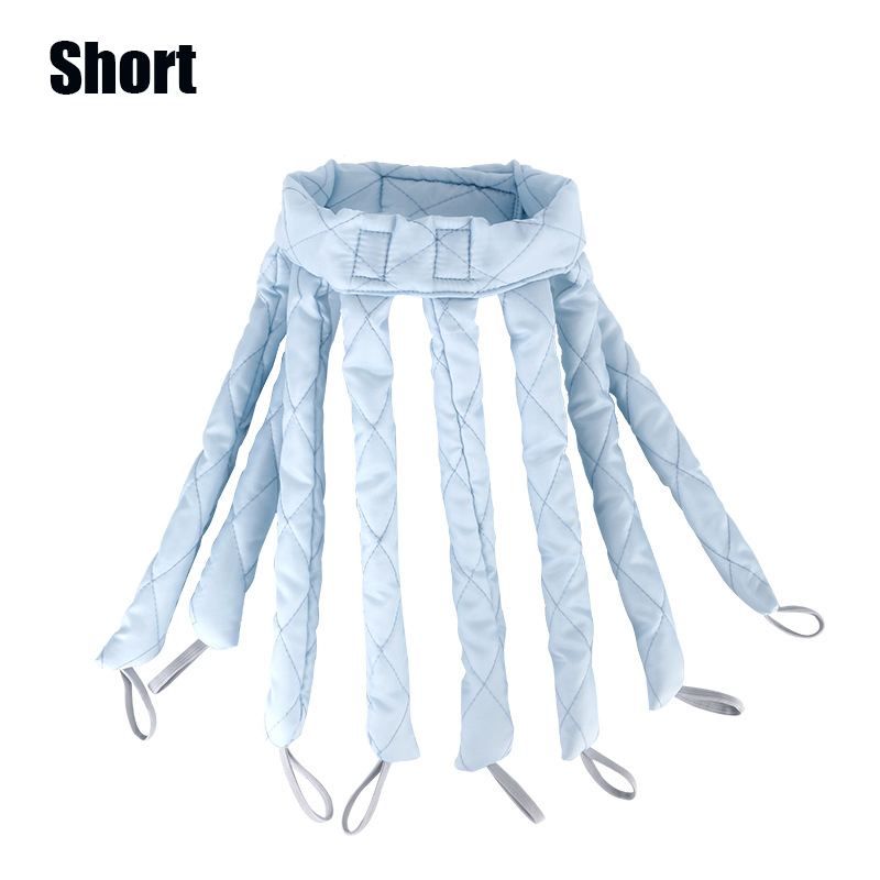 Bigoudi pieuvre pour cheveux, bande de cheveux, pas de chaleur, éponge de sommeil, fer à friser, boucles sans chaleur, produits de beauté, accessoires: short hair Blue