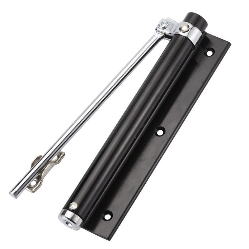 Automatic Door Self-Closing Hinge Mute Easy to Rebound No slotting Punching Free Door Closer I88: Black