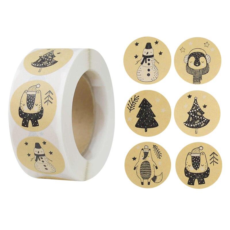 500pcs Round 20 Designs Merry Christmas Thank You ... – Grandado