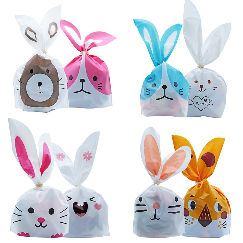 20PCS Easter Carrot Candy Bag Personality Translucent Bag Triangle Storage Box Wedding Table Decoration