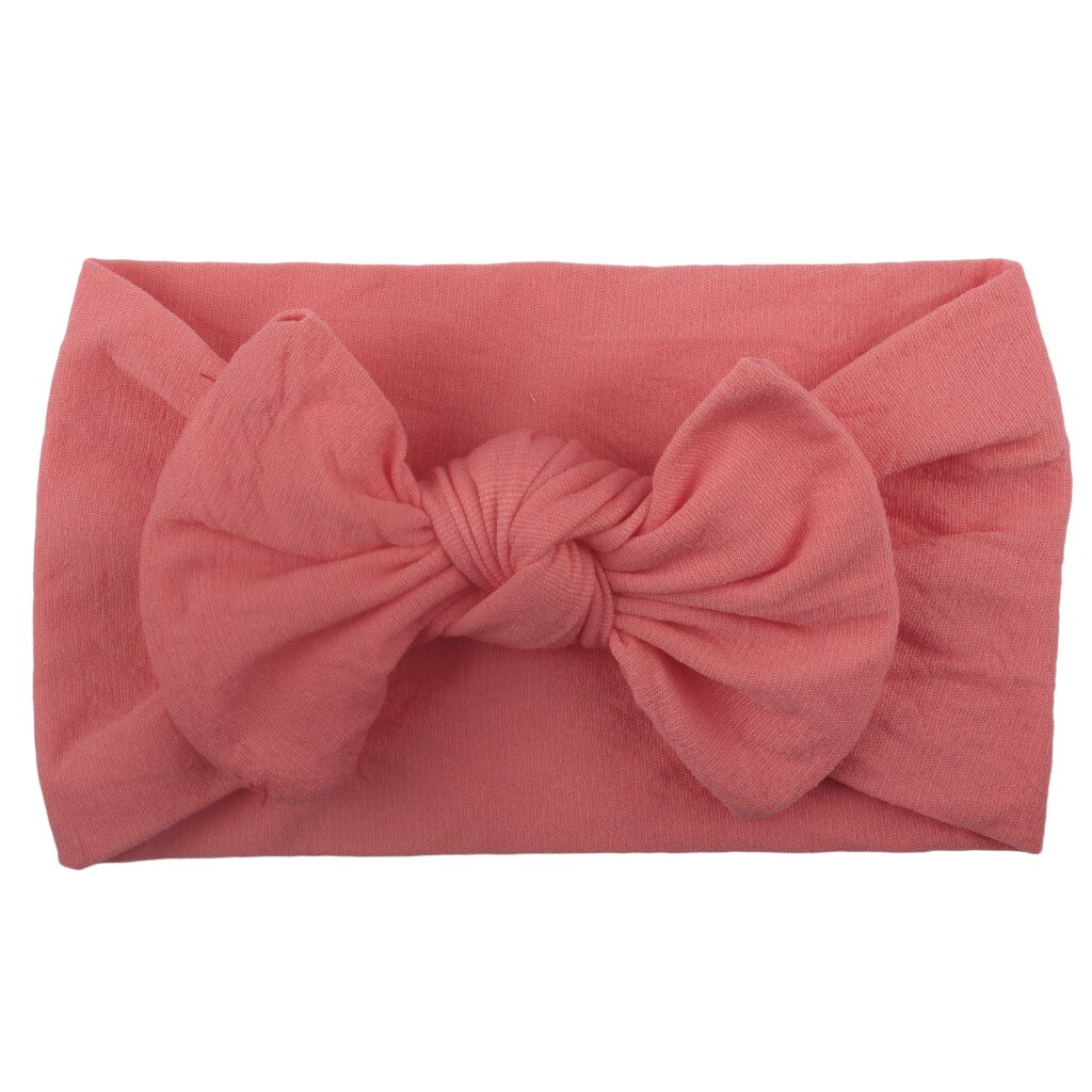 Haar Accessoires Meisjes Baby Peuter Solid Hoofdband Mini Hair Band Bow Hoofddeksels Elastiekjes Scrunchy L102