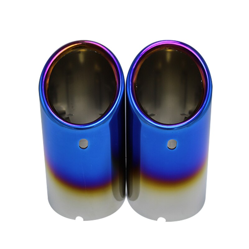 70mm Car Exhaust Muffler Tip Cover For BMW F30 E92 E90 3 Series GT 325i 328i 2006 2007 Stainless Steel: 2pcs Blue