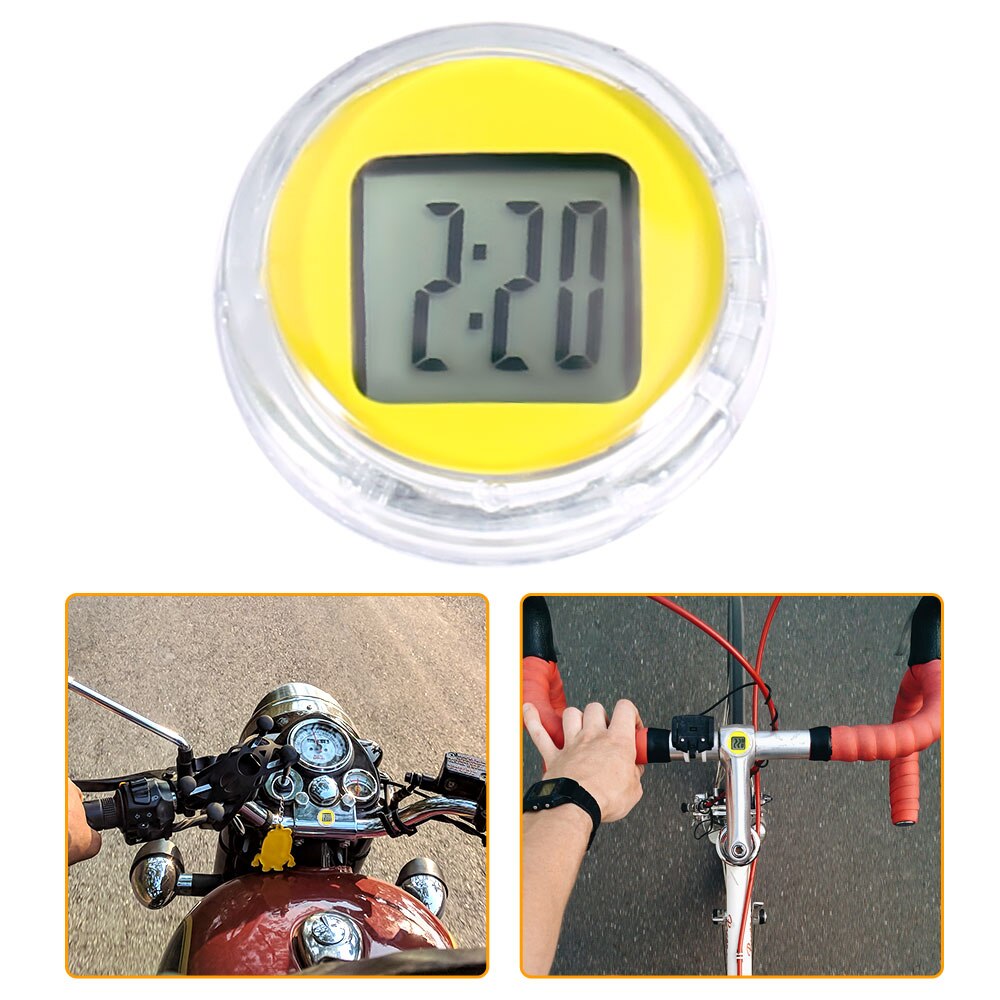 Mini Precision Motorcycle Clock Waterproof Compact Motorcycle Mount Adhesive Watch Moto Digital Clock With Stopwatch