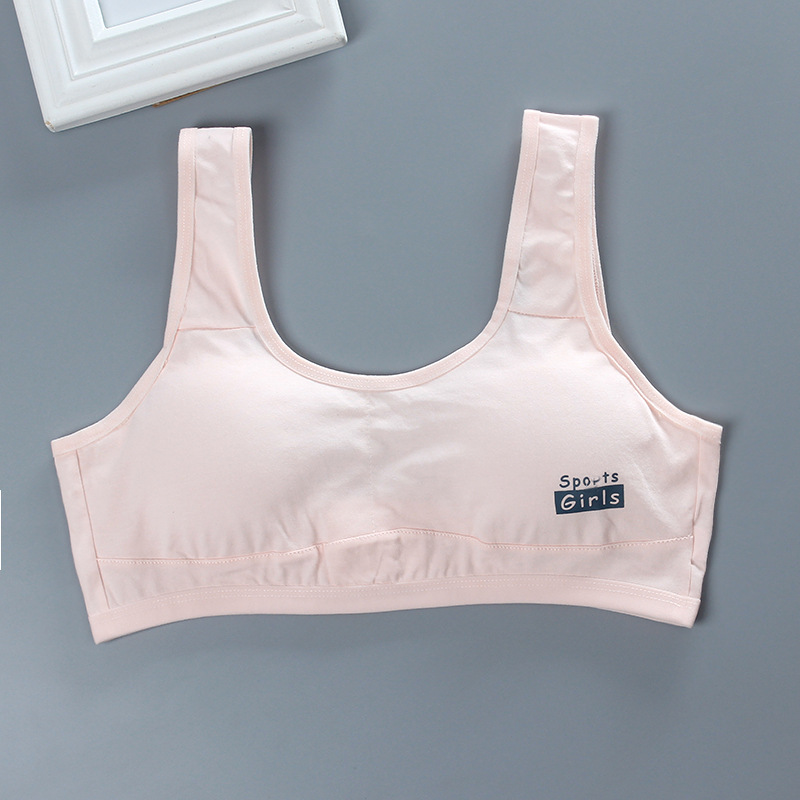 Soutien-gorge rembourré en coton pour filles et adolescentes de 10 à 16 ans, haut de puberté sans fil, sous-vêtements de Sport pour enfants