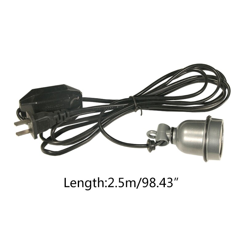 LED Light Socket Extension Cord with Switch for Pendant Lighting Bulb Lamp Extension Hanging Lantern Cord Cable E27 Sockets