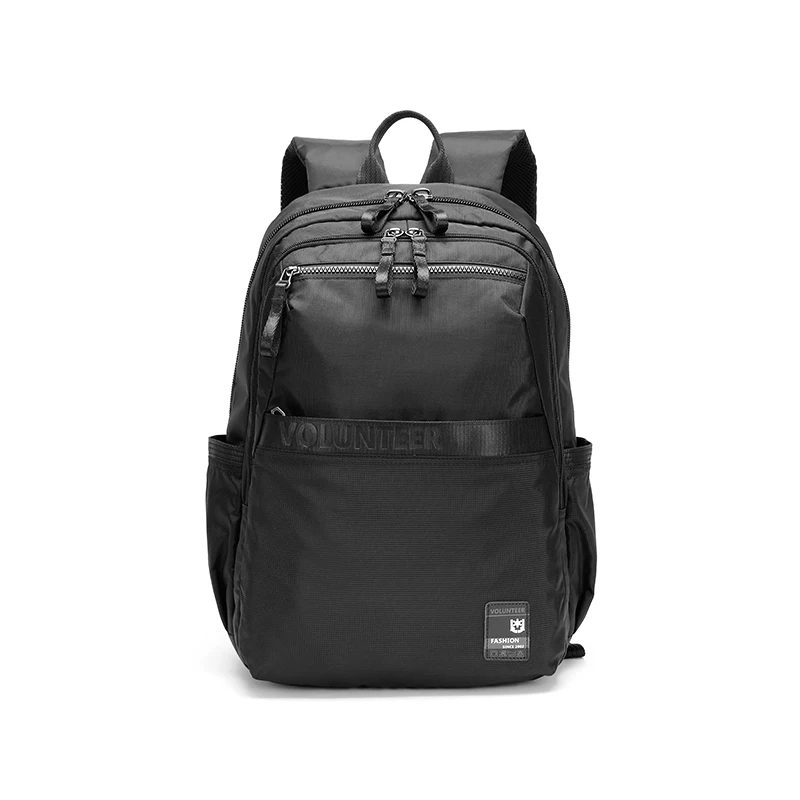 Zaino volontario per uomo 2023 Nuovo pendolare da viaggio casuale Solido di grande capacità Multi-tasca Borsa da uomo impermeabile per esterni 1807-01: nero