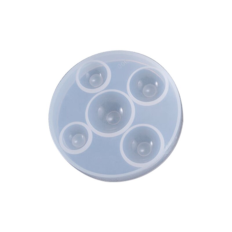 Gemma Del silicone Della Muffa Del Fondente Della Muffa di Vetro Dello Specchio Dotato di Fondo di Cristallo FAI DA TE Bianco Della Decorazione Del Mestiere di Cristallo Gocce di gel di Silice: piazza Ellipse