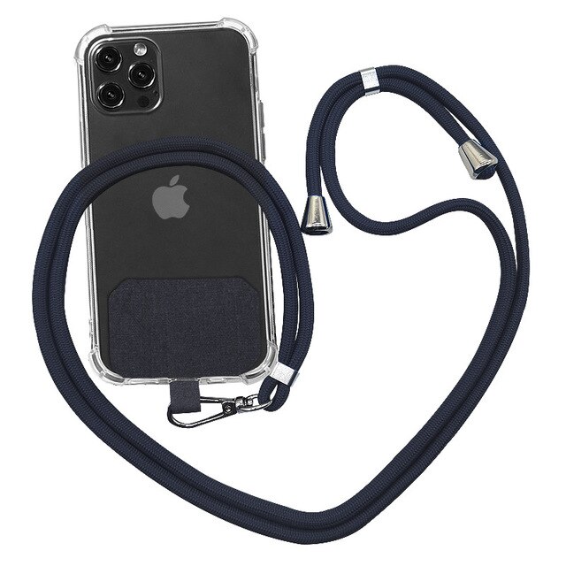 Universal crossbody nylon patch telefonsnöre telesladd telefon lanyard rem nylon mjukt rep mobiltelefon hängsnöre