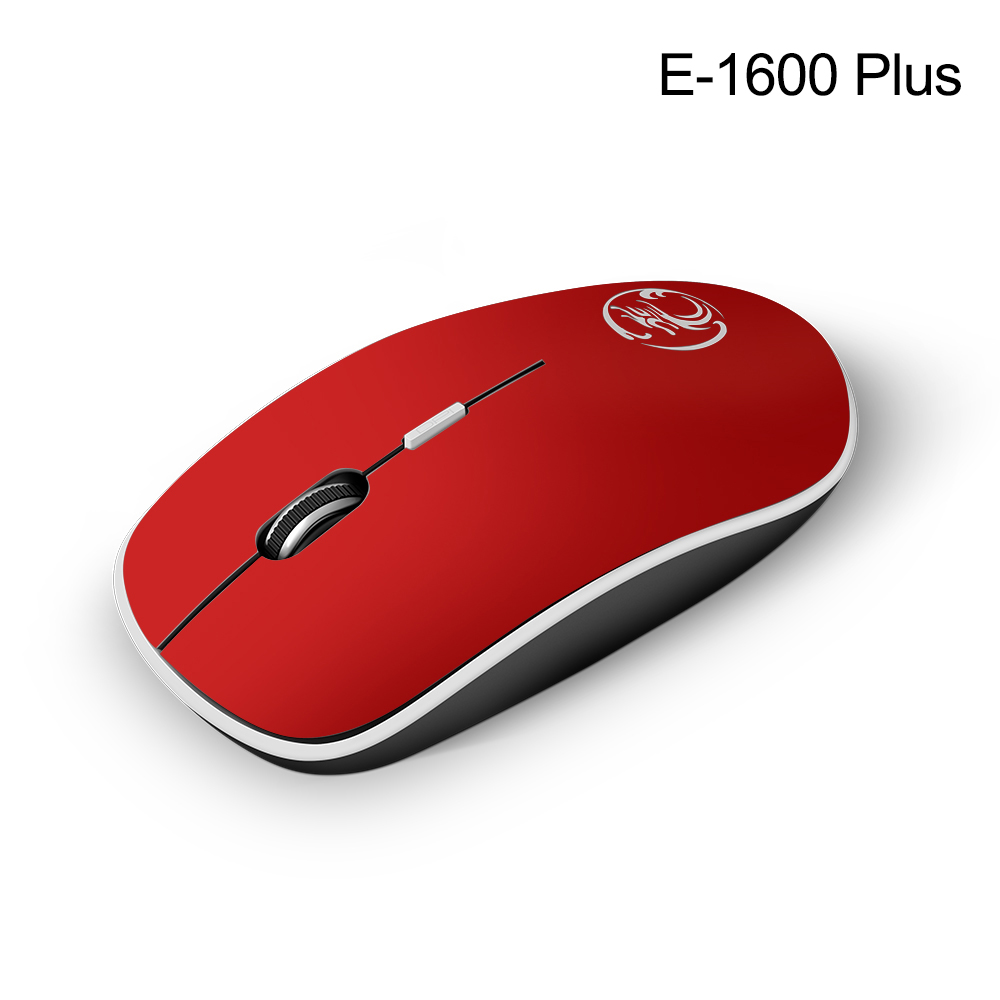 IMice Drahtlose Maus Computer Slient maus Für PC Laptop Mini Mause Ergonomische Mäuse 2,4 Ghz Optische Geräuschlos USB Maus: red plus