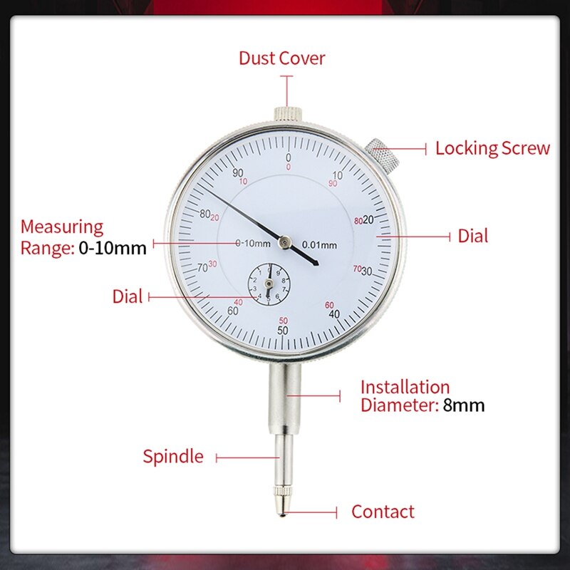 10Mm Dial Indicator Magnetic Holder Dial Gauge Stand Base Micrometer Measuring Tool Indicator Measurement Tools