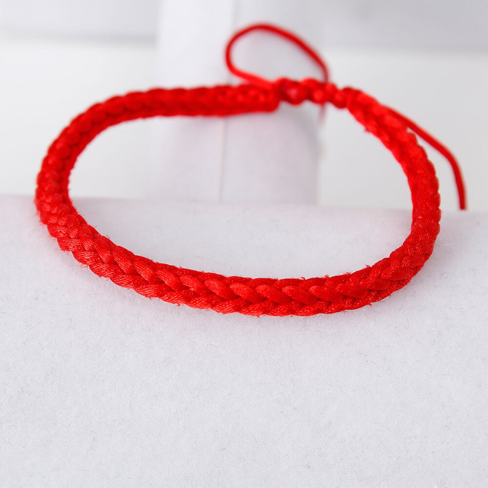 2 PCs Trendy Polyester Kabbalah Red String Braided Friendship Bracelets 27.5cm(10 7/8") Long Adjustable Women Men Jewelry