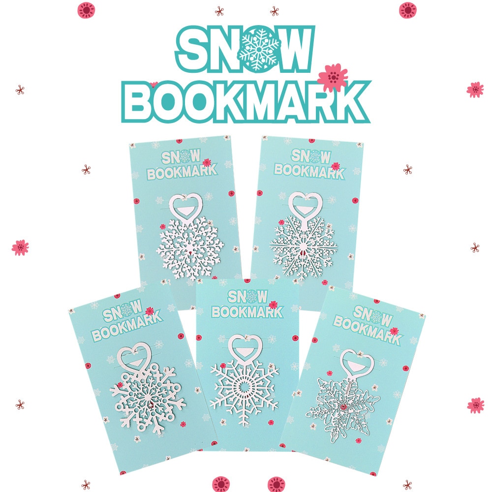 Metall Blume Lesezeichen Edelstahl Schneeflocke Buch Seite Marker wie Weihnachten 30 teile/los