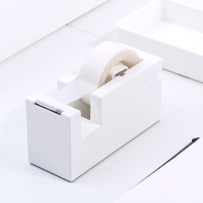Square Plastic Washi Tape Dispenser Adhesive Masking Tape Organizer Cutter Stand Holder Desktop Office School Supplies: A