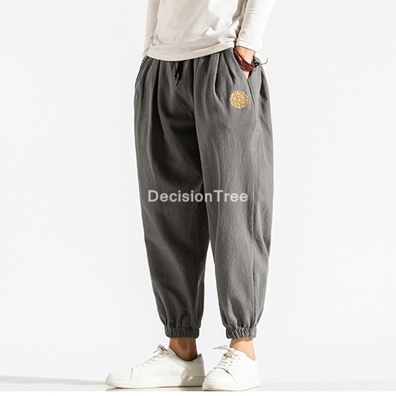 Mannen Kung Fu Tai Wushu Broek Chinese Stijl Harajuku Enkel Gestreepte Jogger Joggingbroek Losse Toevallige Mannelijke Streetwear Broek: M / color1