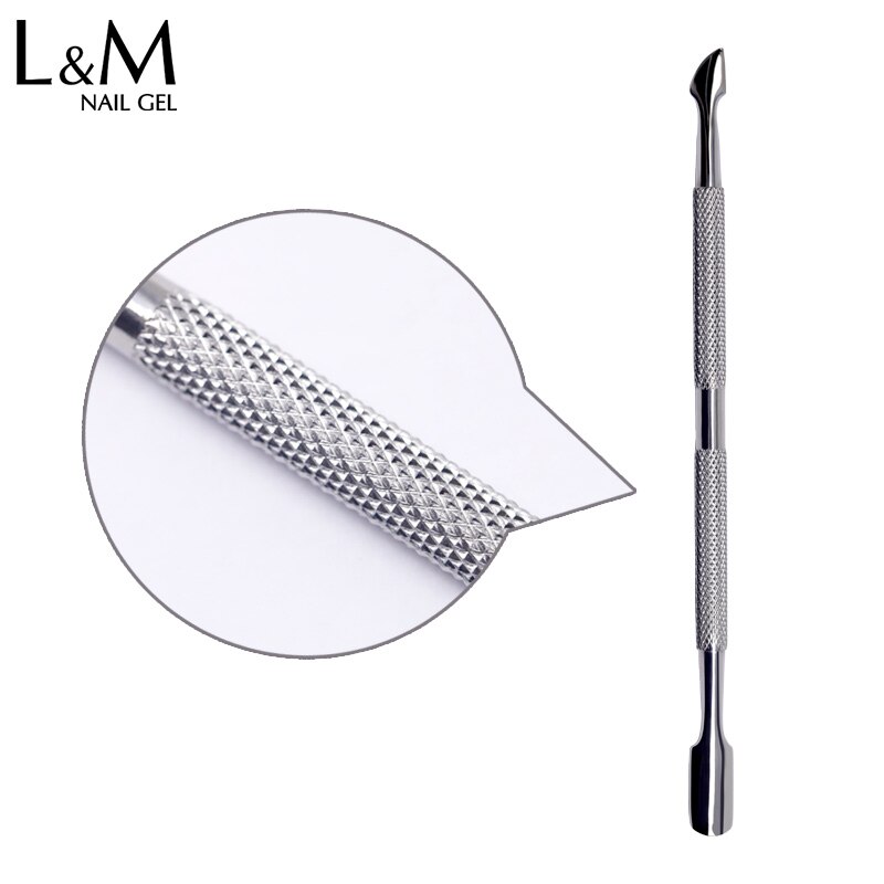 5 stk/parti rustfritt stål neglebåndsfjerner dobbeltsidig finger død hud push negle neglebånd pusher manikyr neglepleie verktøy