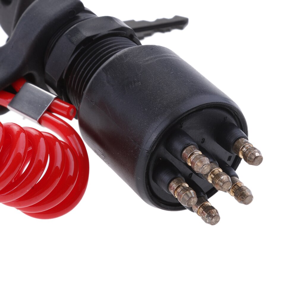 5005801 Ignition Switch & Key Assembly with Lanyard for OMC Johnson Evinrude