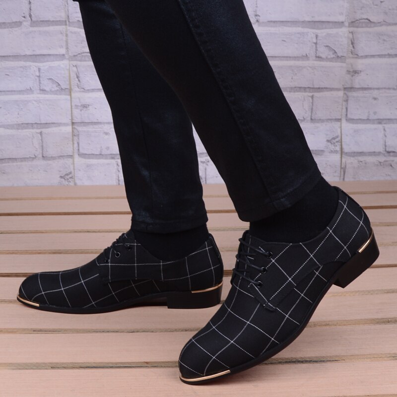 Männer Klassische Geschäft Schuhe Mann Kleid Schuhe Korea Spitz Spitze-hoch Formale Hochzeit Schuhe Männer Schwarz Gitter neue