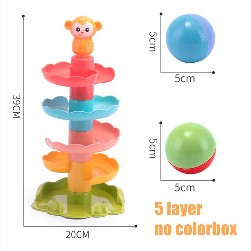 Baby Colorful Slide Balls Sound Juguetes bambini regali di compleanno di natale doccia bagno nuoto giocattoli d&#39;acqua per bambini educativi: 5 layer-nobox