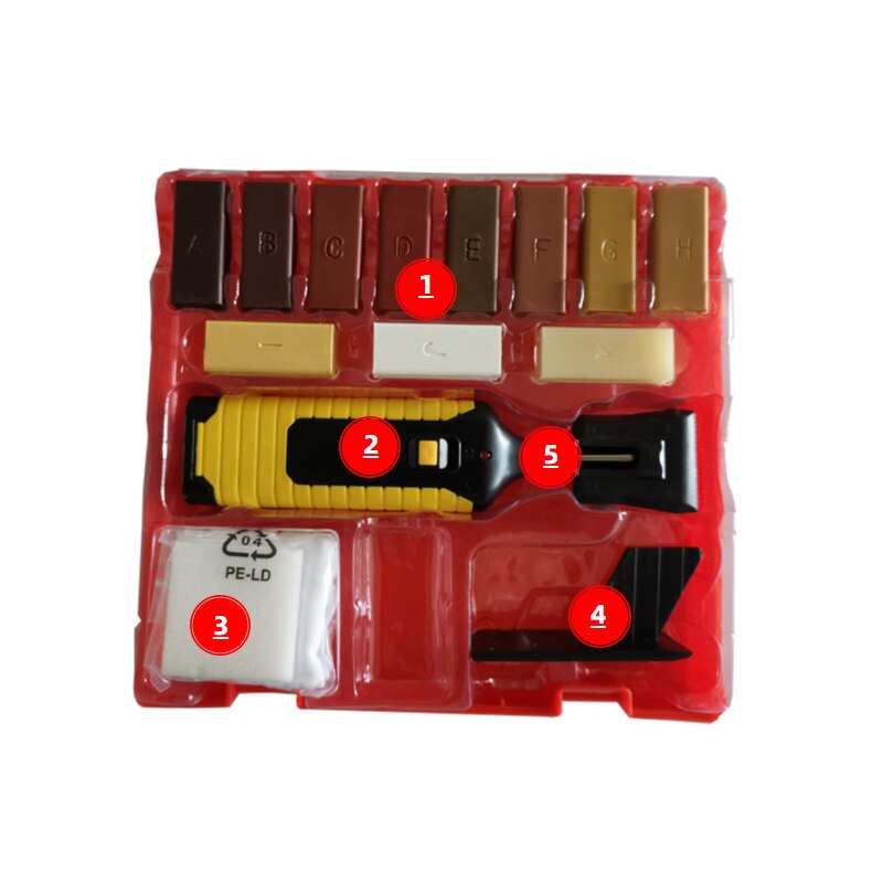 Kit de réparation de stratifié système de cire plan de travail de sol