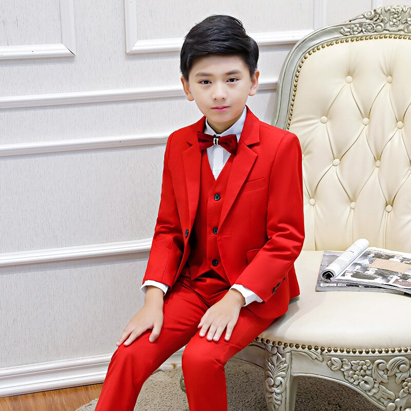 Boys Suits for Weddings Kids Blazer Green Boys Prom Suits Children's Blazer Suit for Boy Jogging Garcon 3 Pcs/set L13