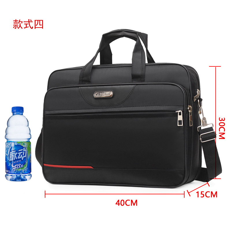 High-Capacity Business Briefcase - Laptop & Document Organizer Bag for Office & Weekend Travel (Durable Storage Solution): black