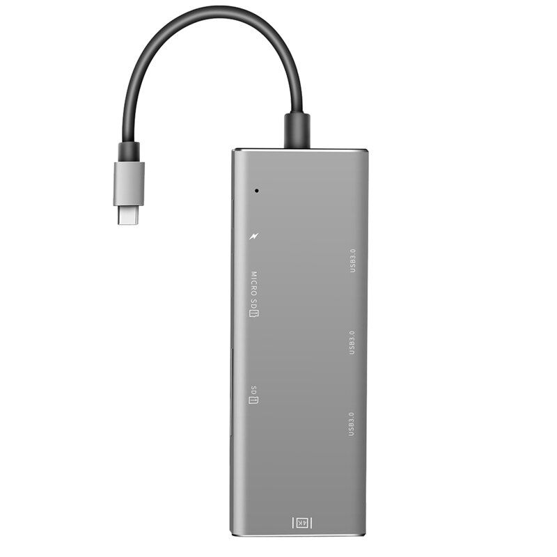 Yc740 Type-C Hub Docking Station 7 Poort Type C Uitbreiding Hdmi Lage Temperatuur Voor Accessoires Usb