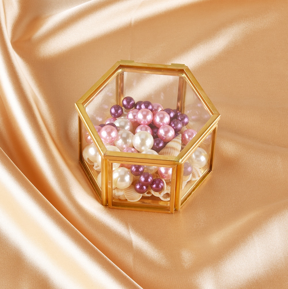 Mini Schmuck Lagerung Kasten Ornamente Glas fallen Damen Hochzeit Ring Container