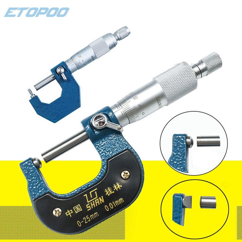 Factory outlet! 0-25mm Tube Micrometer drum head special micrometer wall tube thickness gauge measuring tools