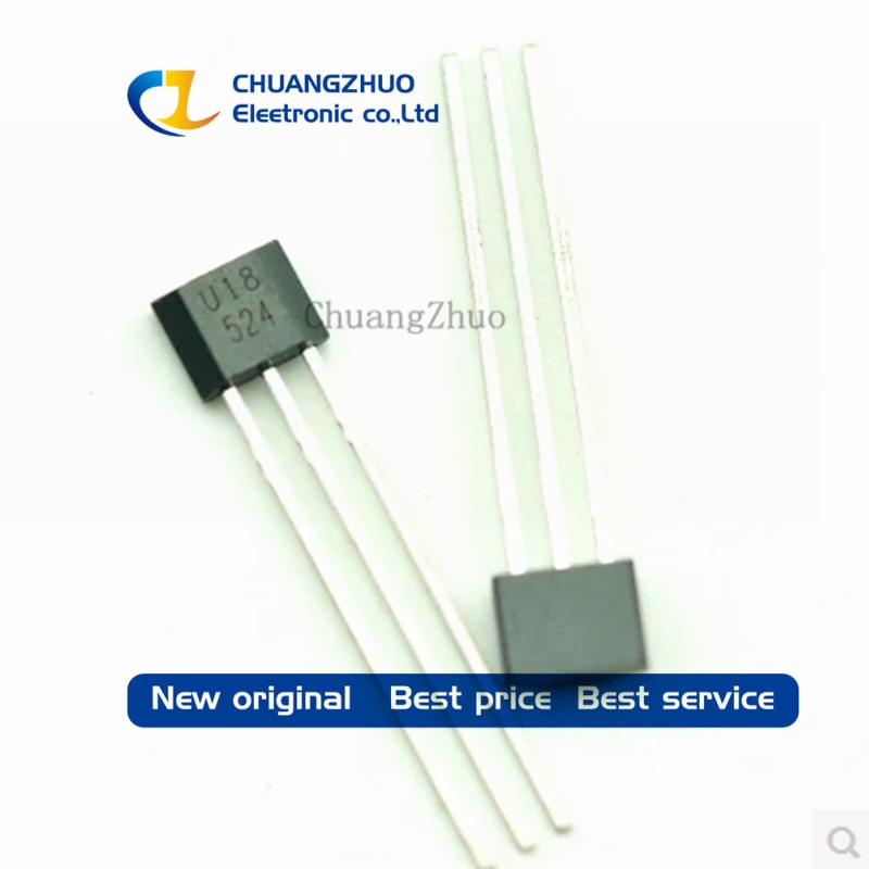 100 pcs U18 US1881 OH188 1881 U18 Hall Effect Sensor Magnetic Detector Hall Sensor Motor