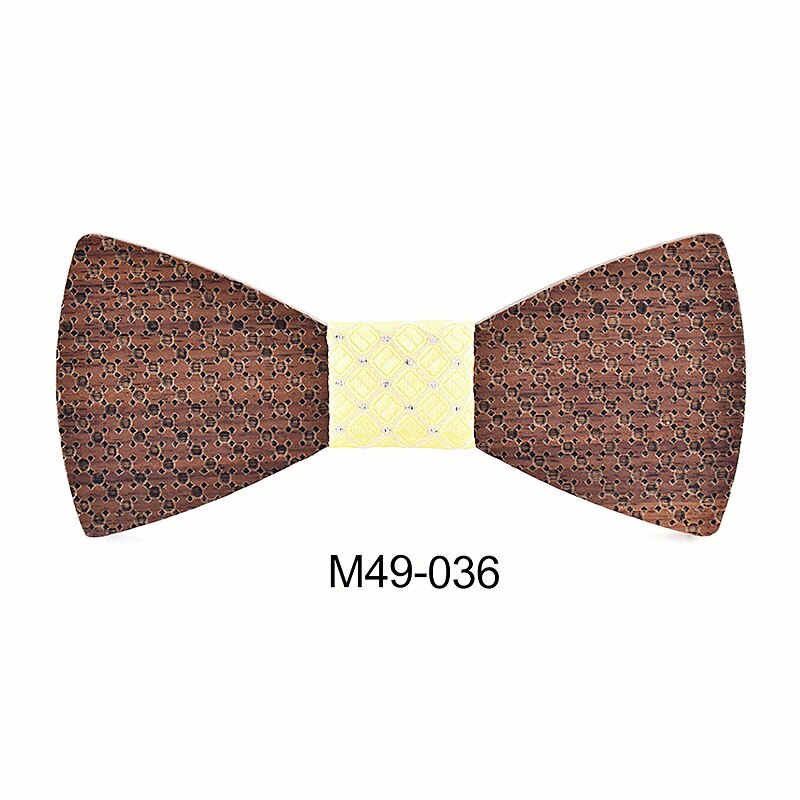 Zdjmeitrxdoow mærke til mænd polkaprikkede butterfly træsløjfe ægteskab bryllup krawatte butterfly til mænd: M49-036