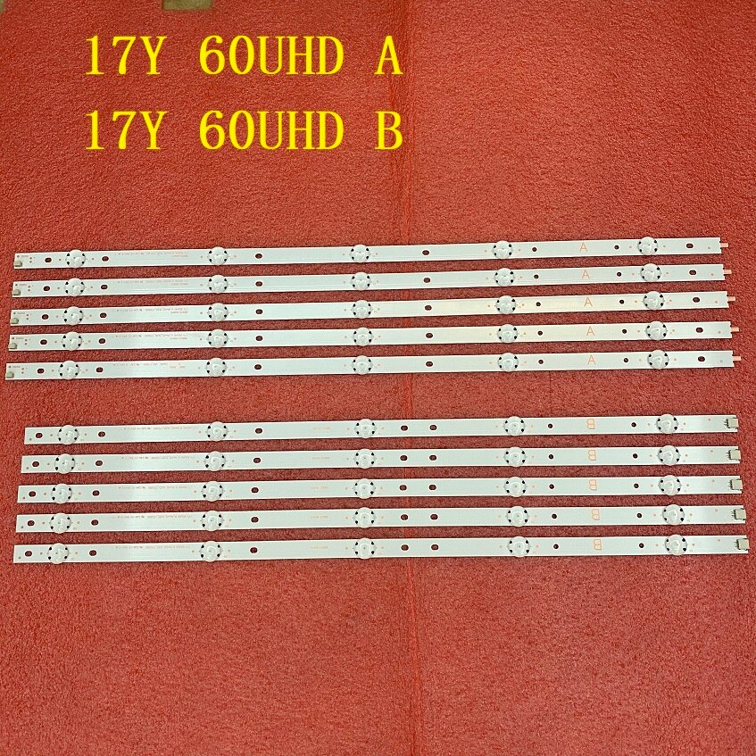 10 stk/sæt led baggrundslys strip til sony kd -60 x 690e kd -60 x 695e 17y 60 uhd a  b 5 led 170209 170309 svg 600 a 36- a b  s600 duc -1 kcl 60