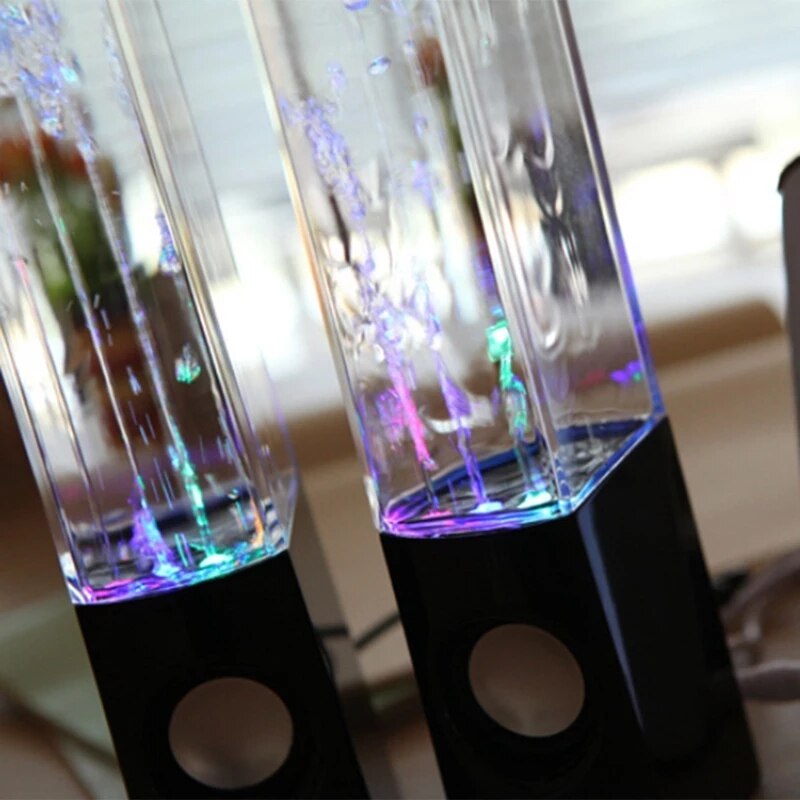 Fuente de agua LED de baile, luz de música, altavoces de ordenador, portátil, PC, iPhone, MP3, accesorios para dispositivos de teléfono