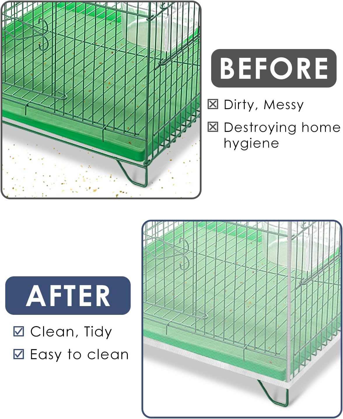 Mesh Bird Cage Shell Skirt Net Elastic Catcher Guards Parrot Bird Cage Net Dust Breathable Fabric Mesh Easy Clean Accessories