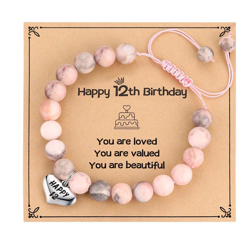 Alles Gute zum Geburtstag für 5-25 Jahre alte Mädchen, Geburtstag geflochtene Perlen Armbinde für ändern 5 bis 25 Tochter Enkelin Nichte: Kobalt violett