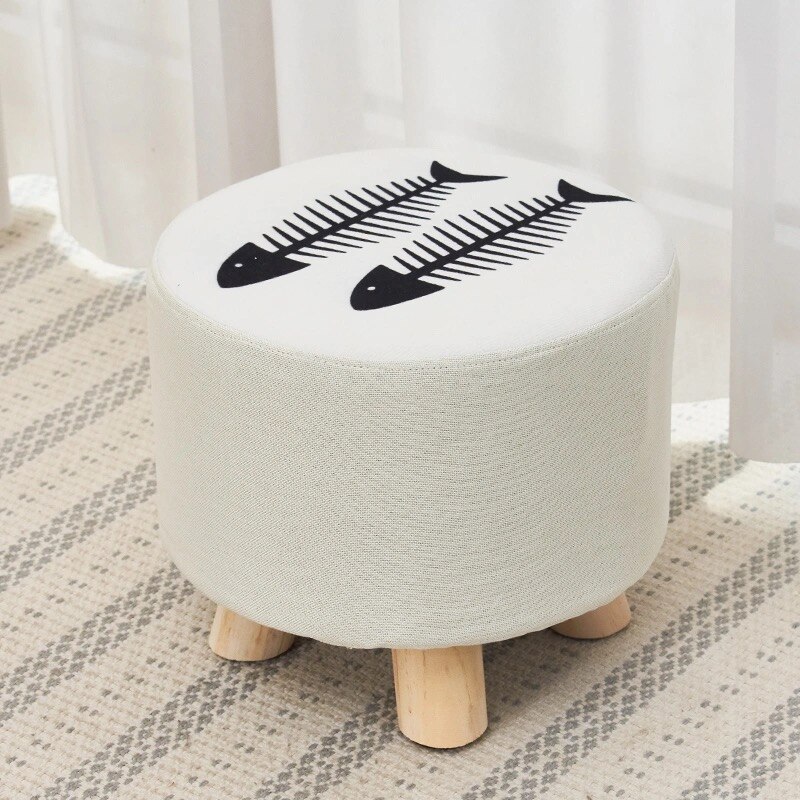 Hause Sofa Runde Hocker Tuch Kunst Wohnzimmer Tee Tisch HüGel Holz Kreative Kleine Fuß Hocker Sattel freundlicher Hocker Bank: 17