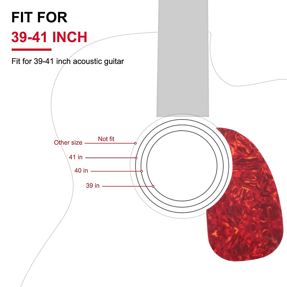 1 Pc Professionele Folk Akoestische Gitaar Slagplaat Zachte Kras Plaat Zelfklevende Pick Guard Sticker Voor Akoestische Gitaar