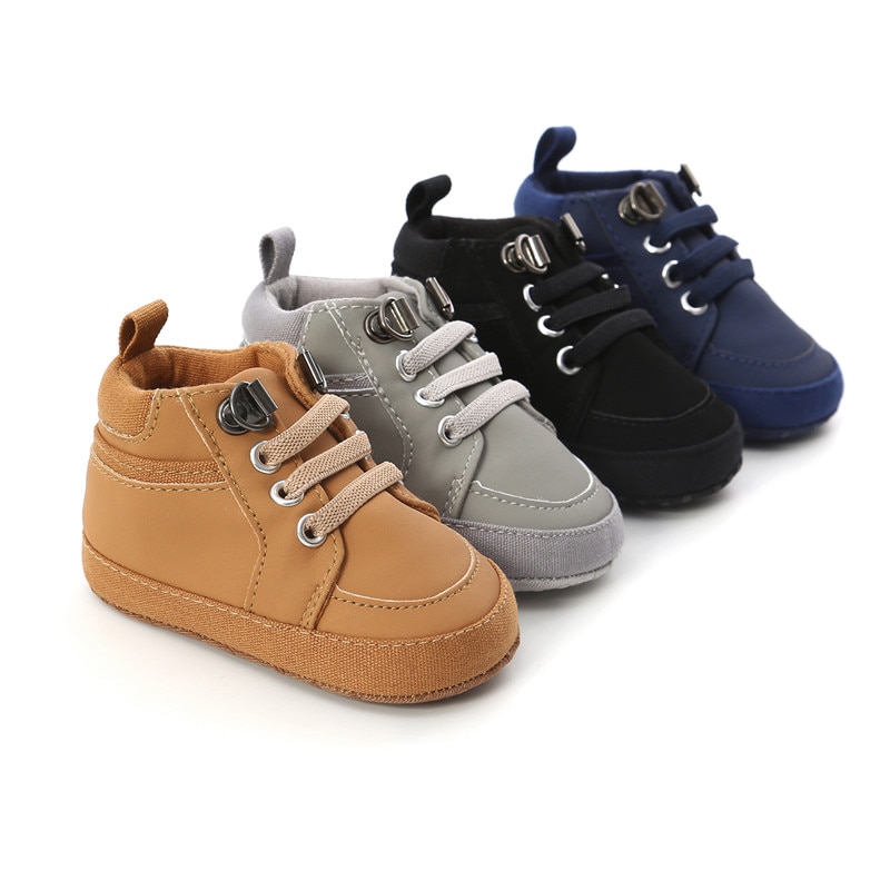 Canis toddler spädbarn baby unisex pojkar flickor mockasin läderskor barn mjuk sula spjälsäng skor vardagsskor solid vår höst